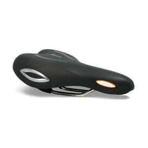 Sadel (unisex) fra Selle Royal model Lookin. 60° kørestilling, Royal Gel, Cool Cover, Scuff Guards, Elastome & ICS. Stracciatella